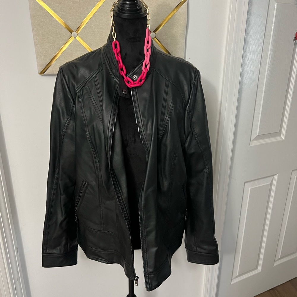 Faux leather jacket